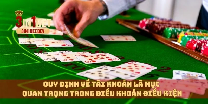 Điều Khoản Điều Kiện 3in1bet – Minh Bạch Và Rõ Ràng Nhất 2 Quy định về tài khoản là mục quan trọng trong điều khoản điều kiện