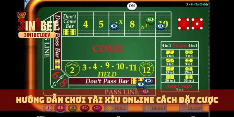 Hướng Dẫn Chơi Tài Xỉu Online 3IN1BET Từ A Đến Z 3 Hướng dẫn chơi tài xỉu online cách đặt cược